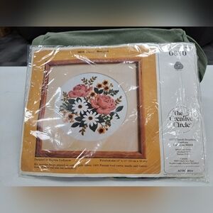 Vintage The Creative Circle "Classic Bouquet" Embroidery Kit 1981